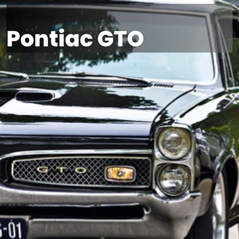 Pontiac Gto Vintage Clássicos