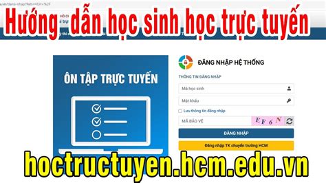 H Ng D N H C Sinh H C Tr C Tuy N Tr N Trang Hoctructuyen Hcm Edu Vn Youtube