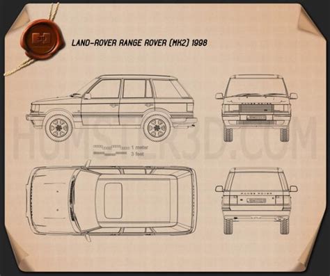 Land Rover Range Rover 1998 Blueprint Hum3d