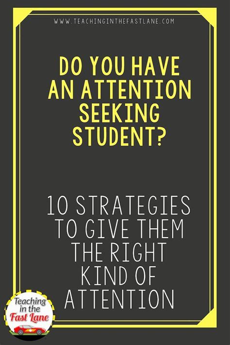 Effective Strategies For Managing Attention Seeking Students