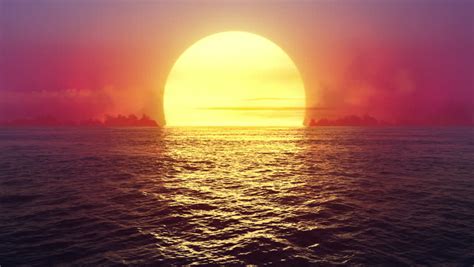 Fantasy Sunset Over Seamlessly Looped Stock Footage Video 100 Royalty