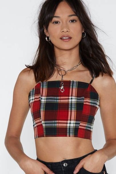 Nasty Gal Good Girl Gone Plaid Crop Top Riverdale Fashion T Guide