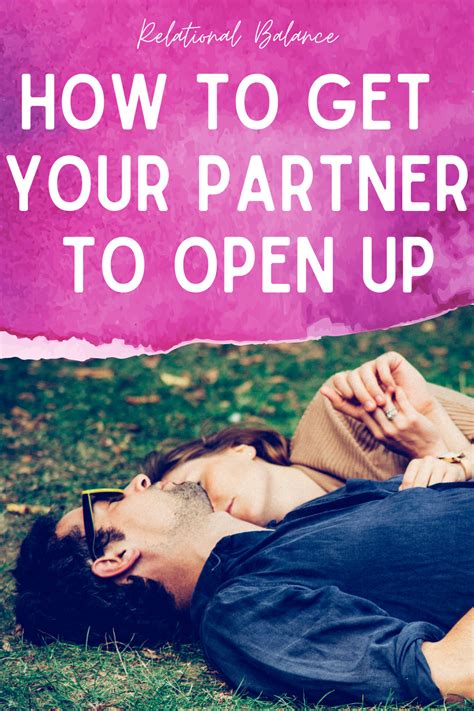 how to get your partner to open up relational balance