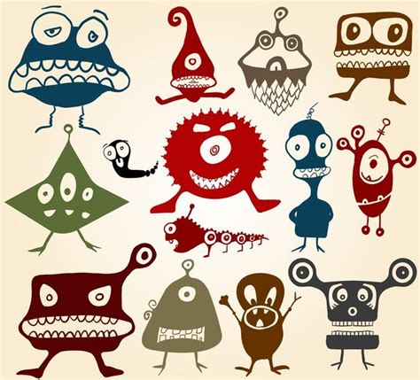 Vector Cute Little Monster Vector For Free Download Freeimages