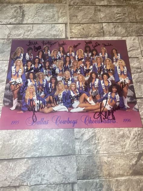 Dallas Cowboys Cheerleaders 31 Signed 8x11 Squad Photo 1995 1996