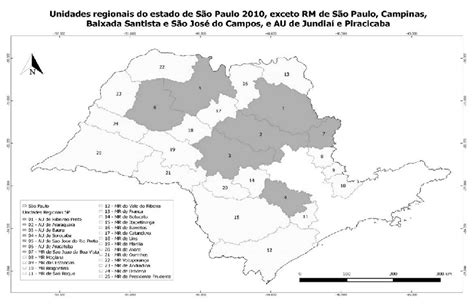 Unidades Regionais Do Estado De São Paulo 2010 Download Scientific Diagram
