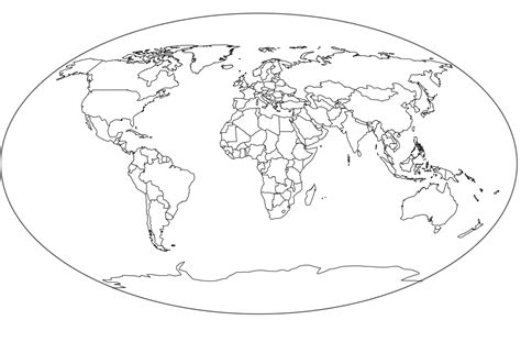 Coloriage Mappemonde à imprimer et colorier