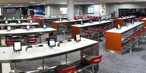 Ipad Stations In The Airport Terminal Library Signage Library
