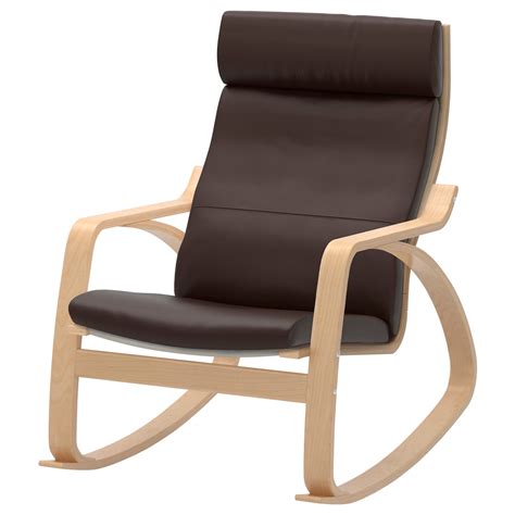 POÄNG Rocking chair - birch veneer, Robust Glose dark ...