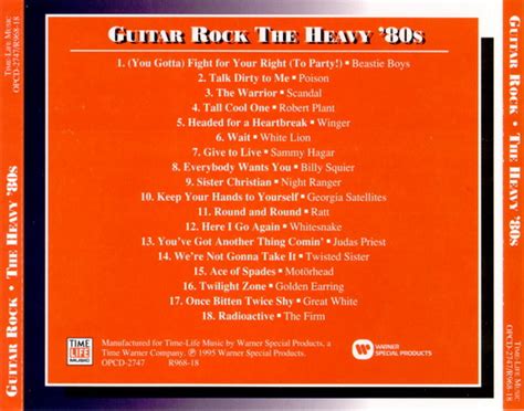 Va Guitar Rock Time Life Music 3cd 1995 1996 Hard Rock Heavy