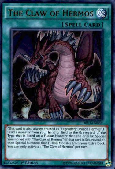 Yugioh Dragons Of Legend Unleashed Single Card Ultra Rare The Claw Of
