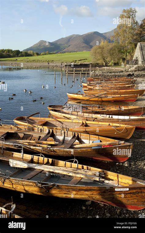 Wooden Rowing Boats For Hire At Friars Crag The Northern End Of