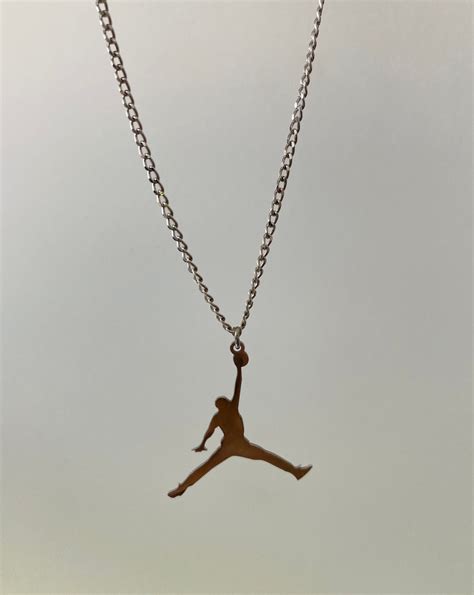 Silver Michael Jordan Necklace Jumpman Necklace Jordan Dunk | Etsy