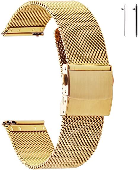 Eache Stainless Steel Mesh Watch Straps For Women Quick Release