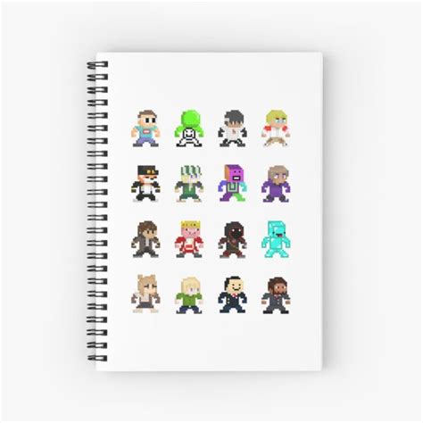 Dream Smp All Members Dream Team Smp Pack Spiral Notebook By