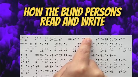 How Is Blind Person Read And Write What Is Braille Script Brail