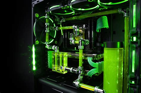 The Glowing Green Liquid In This Razermaingear Gaming Pc Probably Won