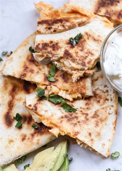 The chicken quesadilla also provides 43 percent of your total fat and 60 percent of your saturated fat. Spicy chicken quesadilla recipe served great with avocado ...
