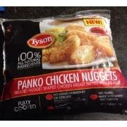 Tyson red label golden crispy chicken tenderloins, uncooked, 10 lbs. Tyson Panko Chicken Nuggets: Calories, Nutrition Analysis ...