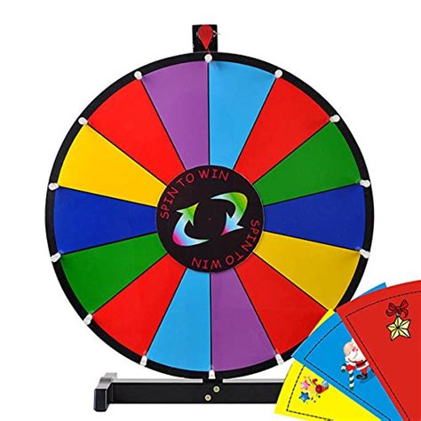 Megabrand 24 Tabletop Spinning Prize Wheel 14 Slots With Color Dry