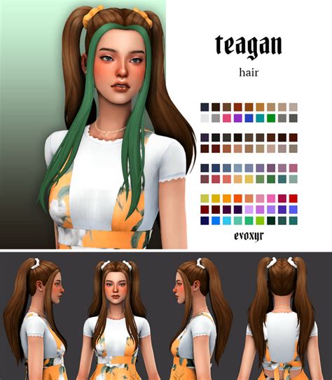 Teagan Hair Evoxyr On Patreon The Sims 4 Pc Sims 4 Mm Cc Sims Four