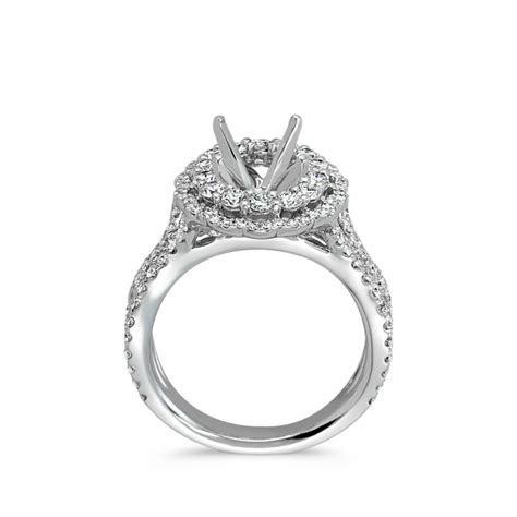 Oval Double Halo Diamond Engagement Ring Shane Co