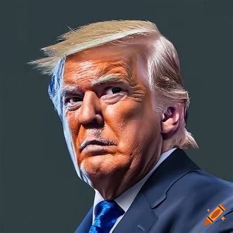 Portrait Of Donald Trump On Craiyon