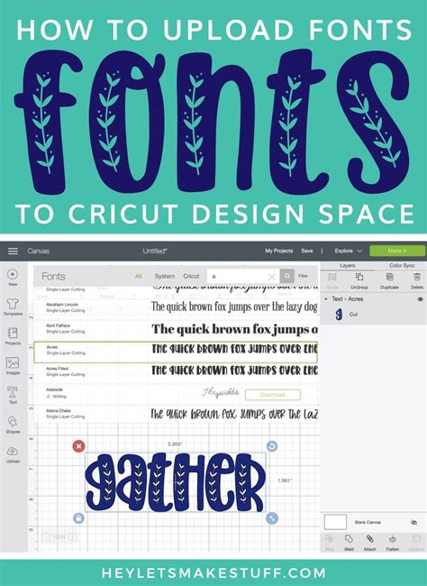 How To Upload Fonts To Cricut Design Space Cricut Design Space Font
