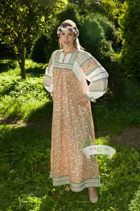 flowered traditional russian woman dress mashenka sarafan etsy