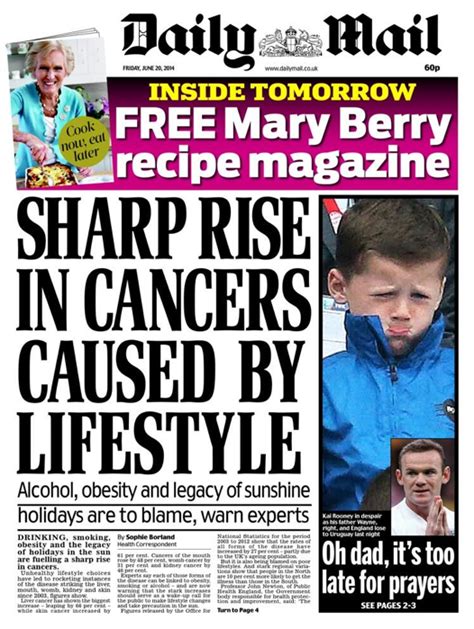 anorak news the daily mail lifestyle gives you cancer