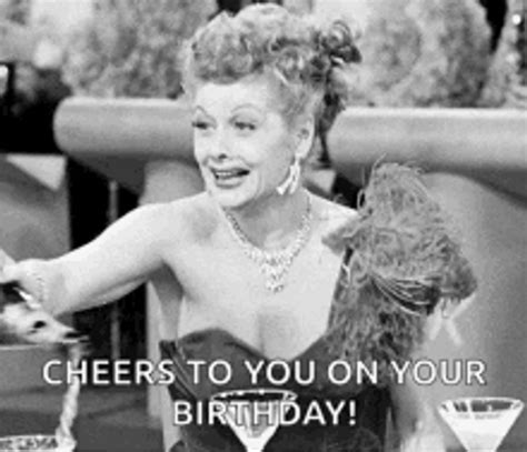Happy Birthday Cheers Lucille Ball Pouring Wine 