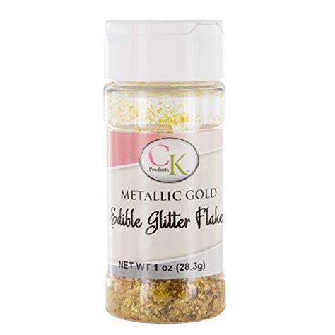 Edible Glitter Flakes Metallic Gold 1 Ounce Pricepulse