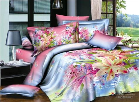 Get 5% in rewards with club o! Blue pink purple floral bedding set queen size duvet cover ...