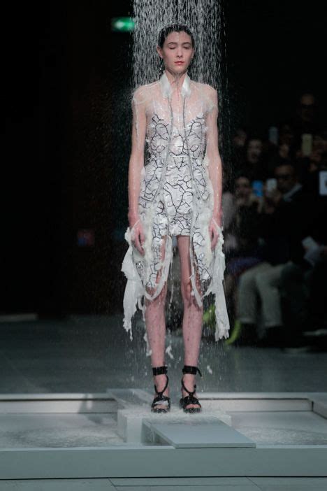 Clothes Dissolve On The Catwalk At Chalayan Ss Show Clothing And