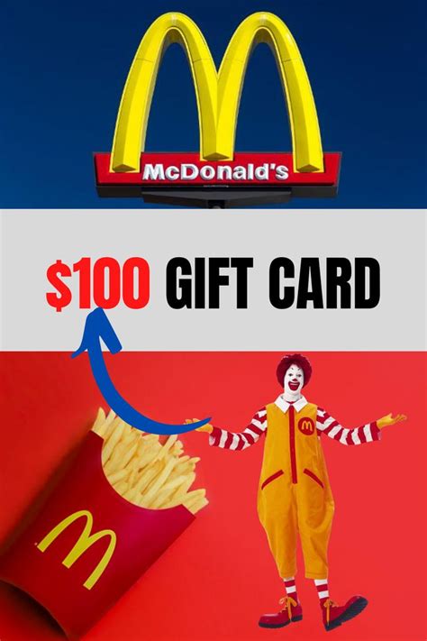 Cash may be king, but gift cards are almost as good. GET A $100 McDONALD'S GIFT CARD in 2020 | Mcdonalds gift ...