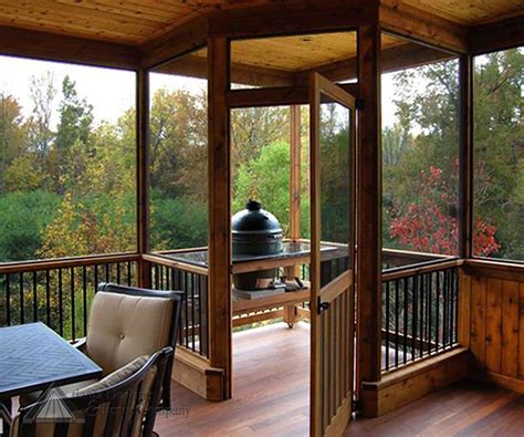 Having screen in the porch is a good option for those who want to have flexible outdoor space. Wow. What a beautiful screened-in outdoor space with ...