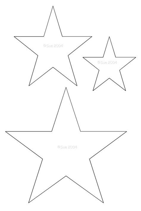 Star Templates In Different Sizes Great For Art And Craft Projects