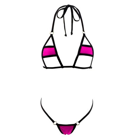 Buy Sherrylo Extreme Sexy Black Pink Mini G String Bikini Micro Bikini Setfree Sizepink Online