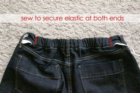 Oct 02, 2018 · when it is time to cut the elastic take your tights circumference and take off 1 inch (or 2.54 cm). how to fix your jeans waistband {no more jeans gap (With ...