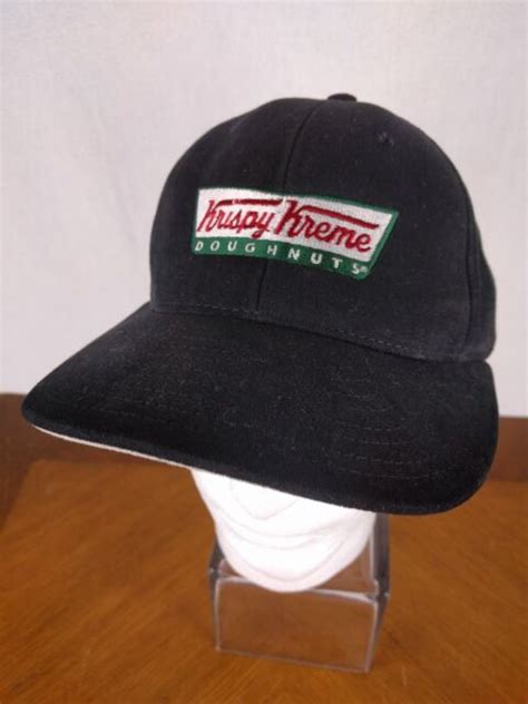 Krispy Kreme Doughnuts Black Adjustable Hat Donuts Food Restaurant Promo Cap Ebay