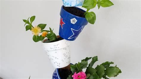 Diy Miniature Stacked Flower Pots B4 And Afters Vertical Planters