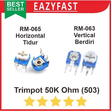 Jual Trimpot 503 R50k R 50 K Ohm Potensio Variable Resistor Vr Trimmer