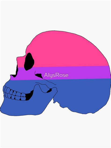 Pride Skull Bisexual Pride Flag Sticker For Sale By Alysrose