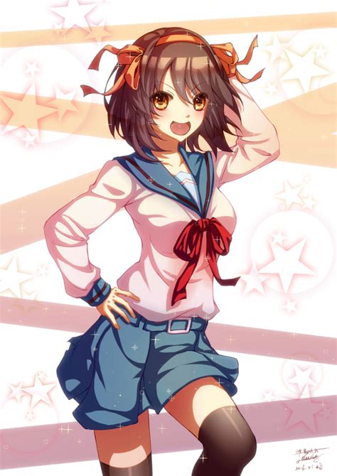 Suzumiya Haruhi Suzumiya Haruhi No Yuuutsu Drawn By Anheidabai