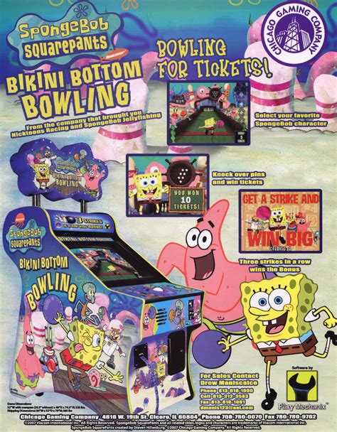 The Arcade Flyer Archive Arcade Game Flyers Spongebob Squarepants