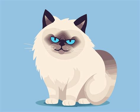 Premium Vector Angry Cat Vector Illustration