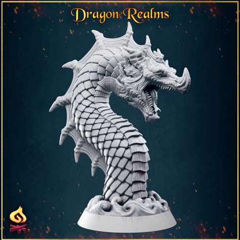3d Printable Sea Dragon 32 Mm Model Pre Supported By Safehold
