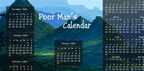 Rainmeter Widgets Poor Mans Calendar By Moshiab On Deviantart
