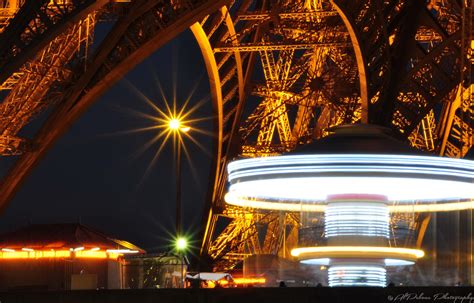 Papel De Parede Exposição Longa Paris França Panorama Luzes