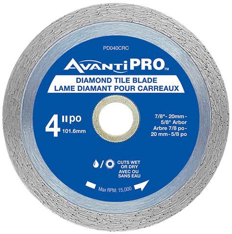 Avanti Pro 4 Inch Continuous Rim Diamond Blade The Home Depot Canada